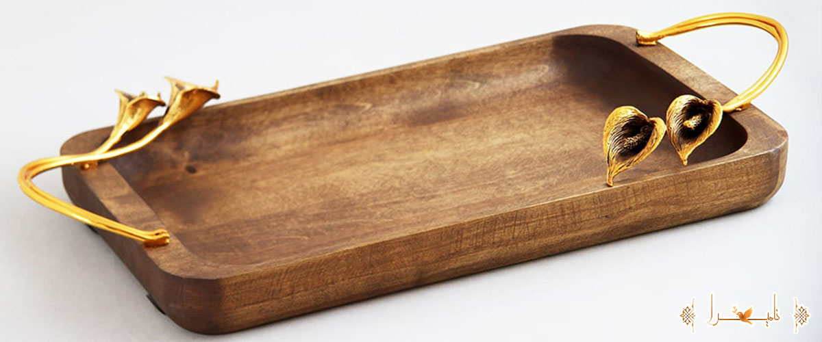 استفاده از سینی‌های چوبی و طبیعی